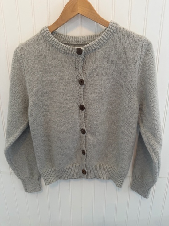 Sweaters - Light Gray Women's Button-Front Knit Sweater Cardigan